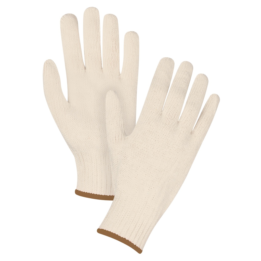 Gants en tricot d'usage standard taille Grand Poly/coton paume enduite de Sans revêtement