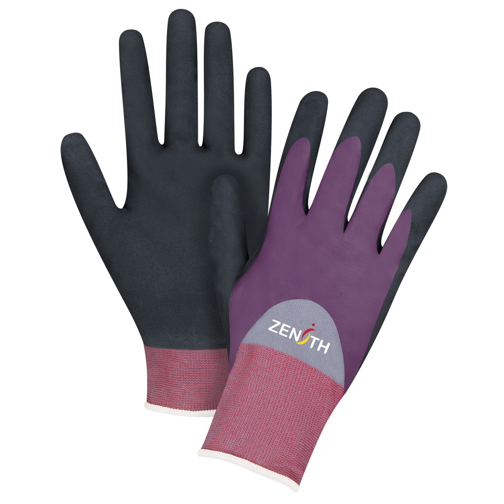 [ZEN-SDP445] Gants enduits de première qualité ZX-2 taille Moyen/8 Nylon paume enduite de Nitrile/Mousse de nitrile
