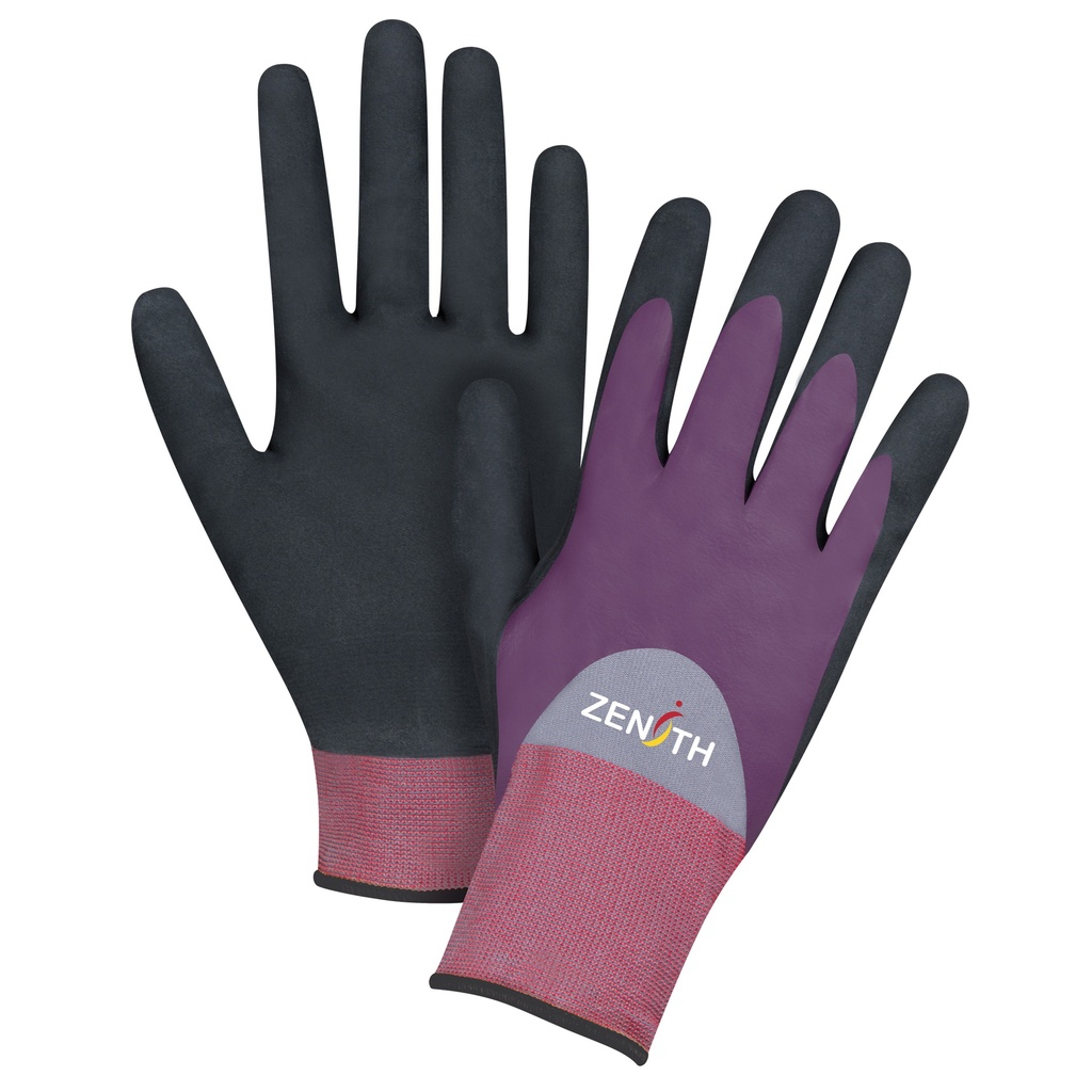 Gants enduits de première qualité ZX-2 taille T-Grand/10 Nylon paume enduite de Nitrile/Mousse de nitrile