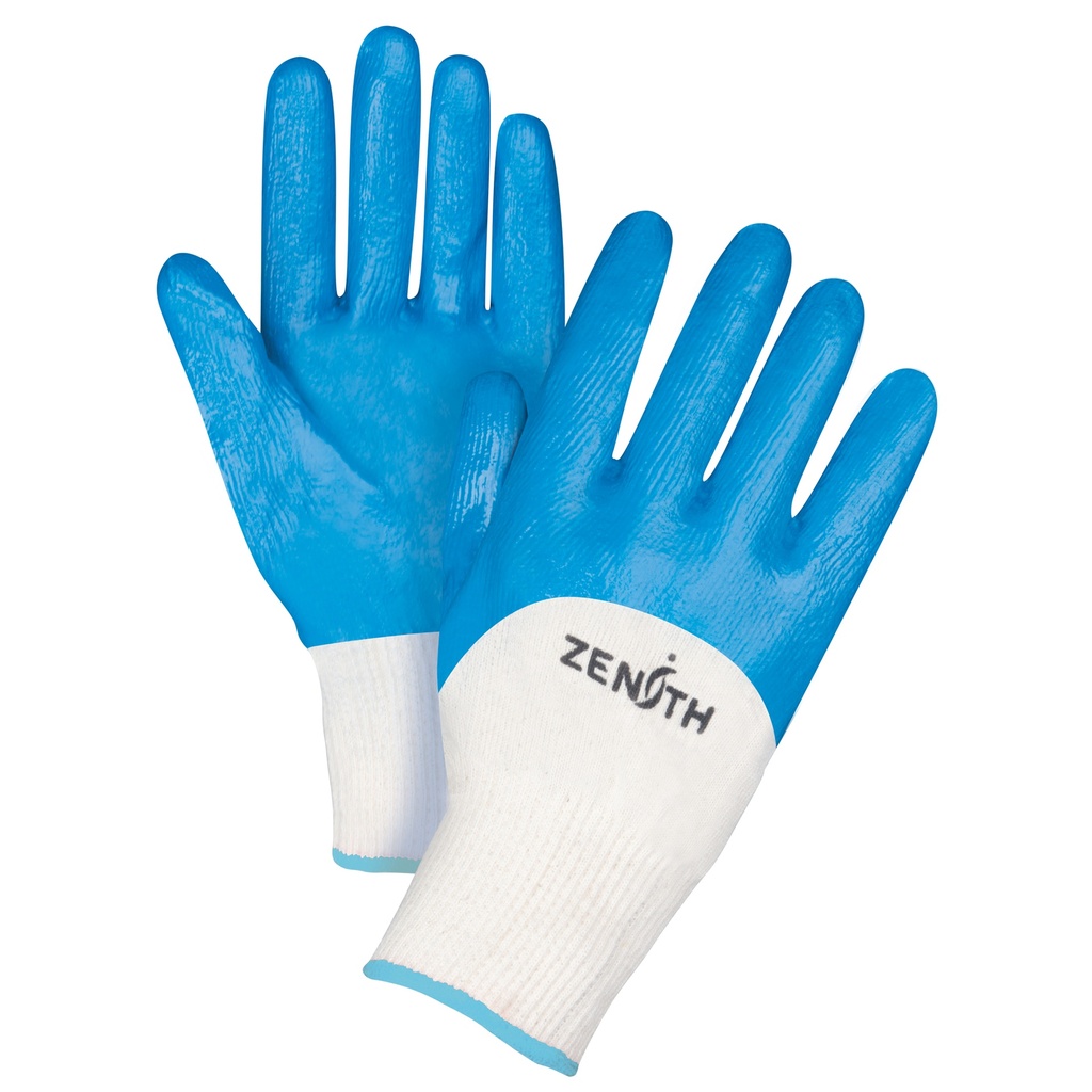 Gants enduits et tricotés sans coutures de poids moyen taille T-Grand/10 Coton paume enduite de Nitrile
