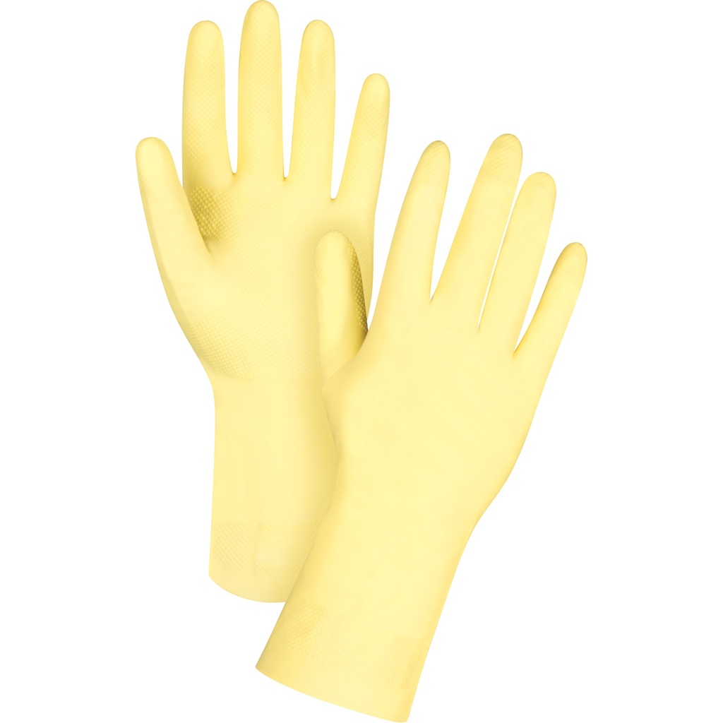 Gants jaune canari résistants aux produits chimiques taille 7 Latex poignet Droit doublure Ouatée