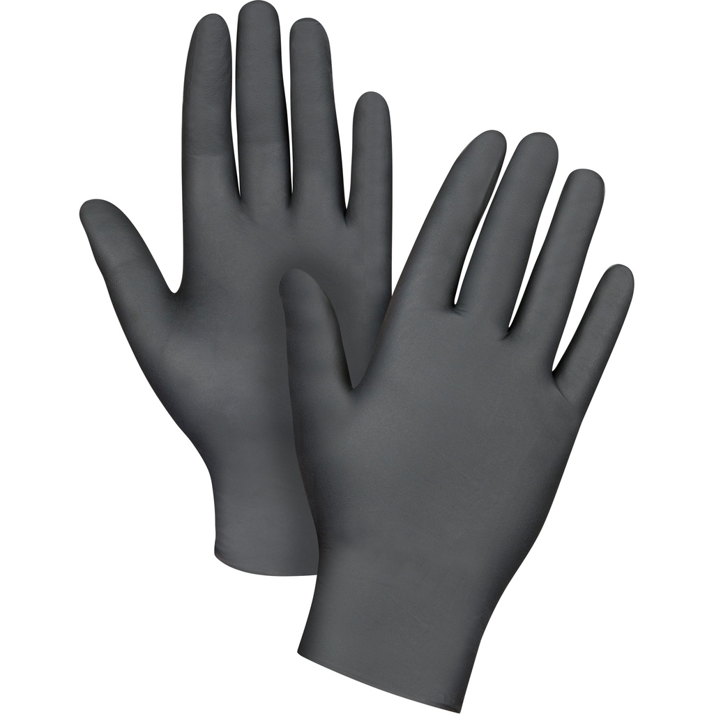 Gants jetables en nitrile noir 5 mil classe 2 non-poudrés Petit 100/Bte