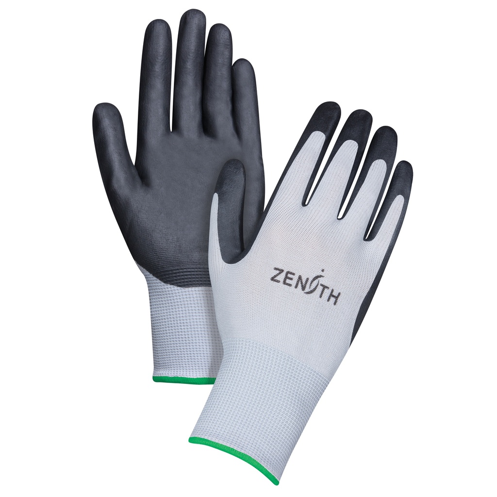 [ZEN-SBA613] Gants légers enduits et respirants taille Moyen/8 Polyester paume enduite de Mousse de nitrile