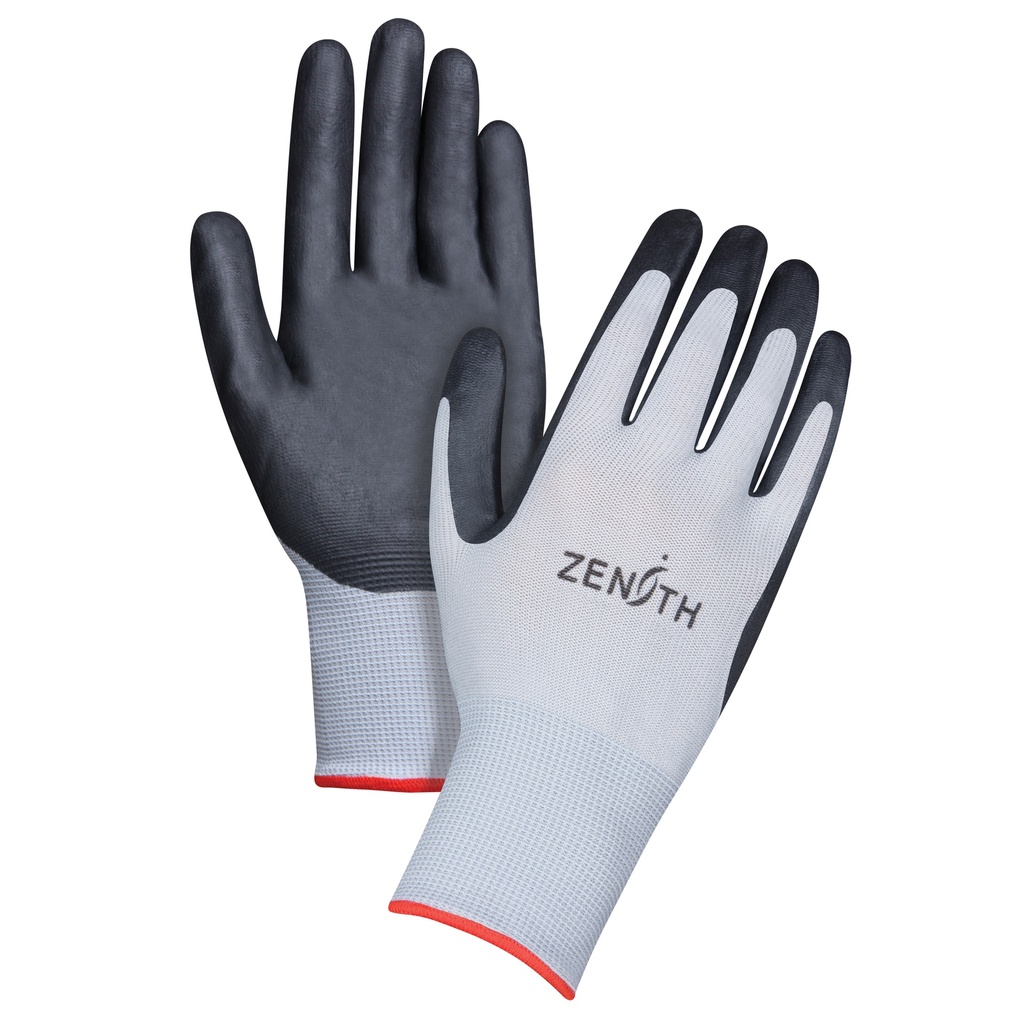 [ZEN-SBA612] Gants légers enduits et respirants taille Petit/7 Polyester paume enduite de Mousse de nitrile