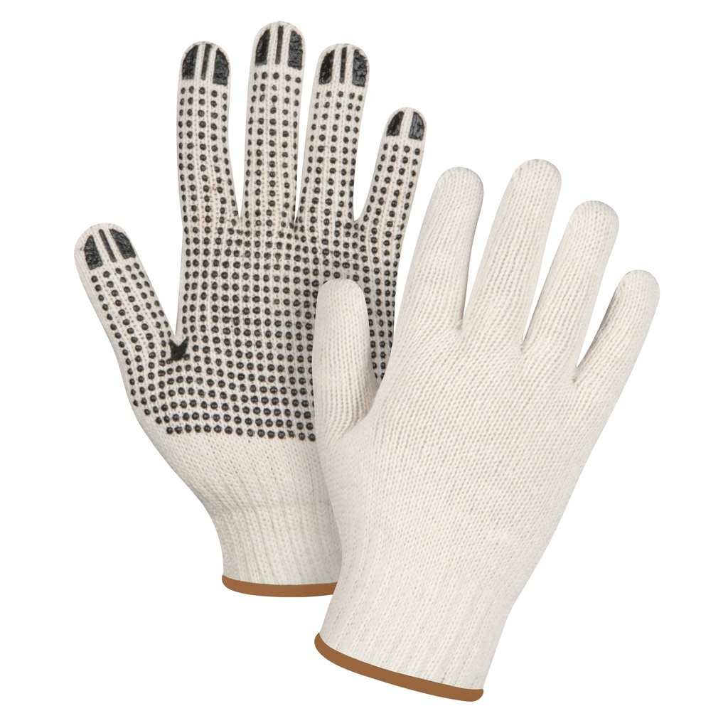[ZEN-SDS946] Gants légers tricotés à pois taille Grand Poly/coton paume enduite de Un côté