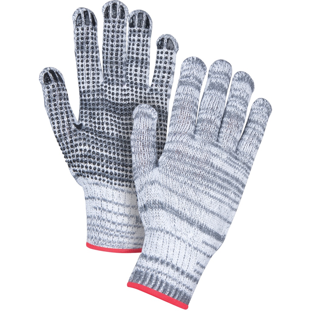 [ZEN-SAM663] Gants tricotés à pois taille Grand Poly/coton paume enduite de Un côté
