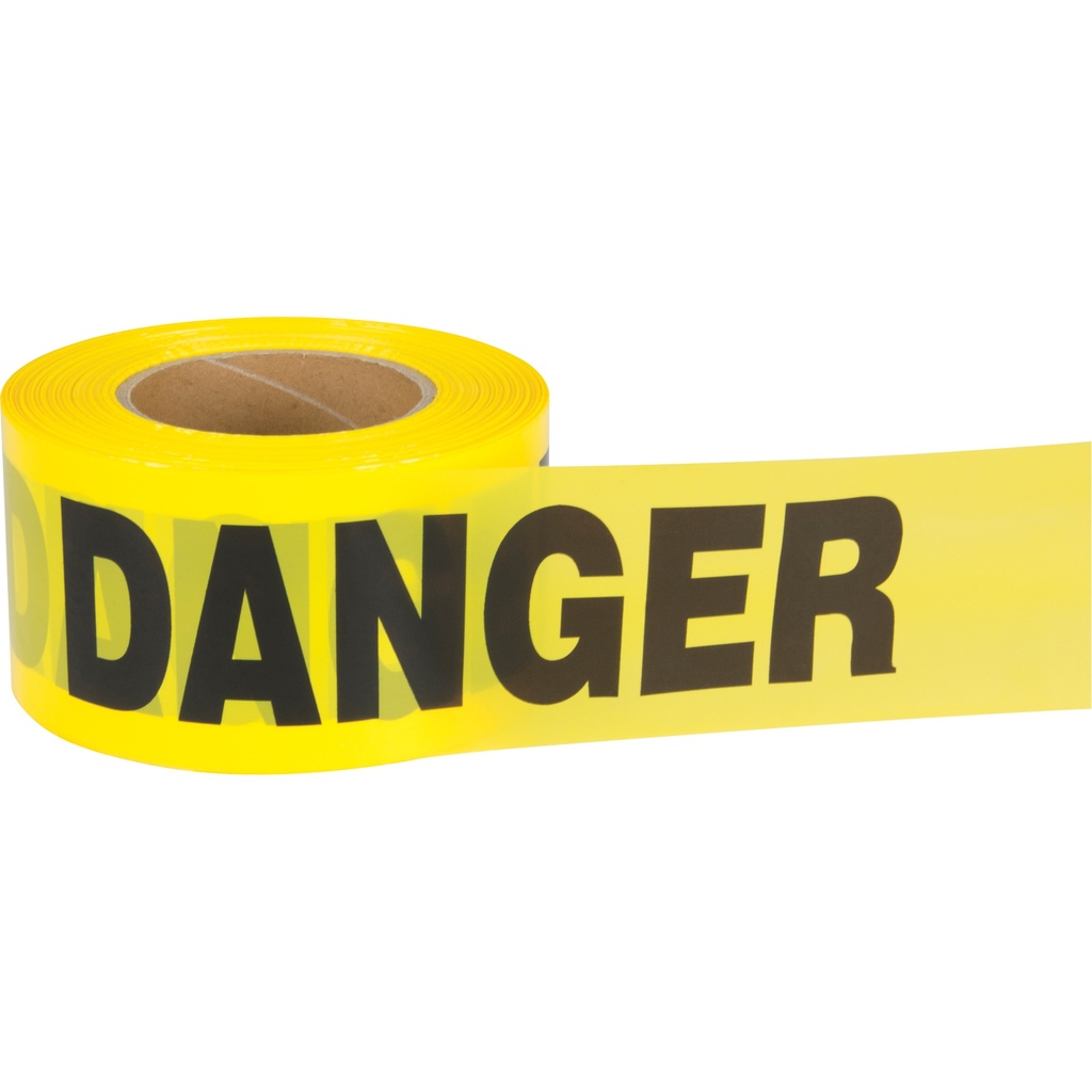 [ZEN-SDS739] Ruban de barricade "DANGER" noir sur jaune 3" x 1500' 1.5 mil
