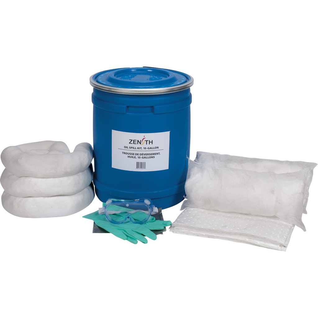[ZEN-SEI190] Trousse de déversement premium pour huiles capacité 10 Gal. avec baril