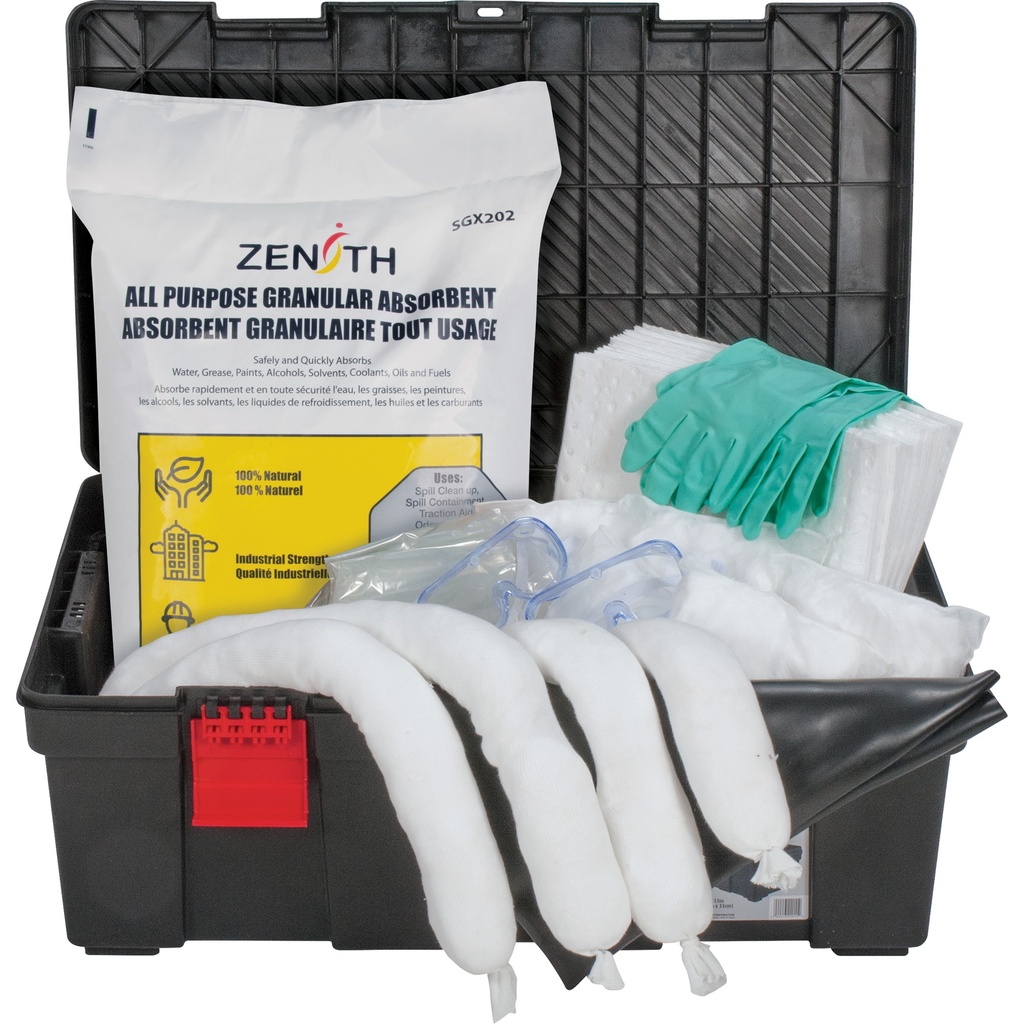 [ZEN-SHB363] Trousse de déversement pour huiles capacité de 31 gal. avec boîte de rangement