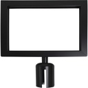 Cadre d'enseigne pour poteau de barrière pour le contrôle des foules 10" x 7"