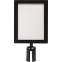 Cadre d'enseigne pour poteau de barrière pour le contrôle des foules 7" x 10"