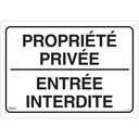 Enseigne « Propriété privée » Aluminium 20" x 14"