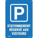 Enseigne « Stationnement réservé aux visiteurs » Plastique 14" x 10"