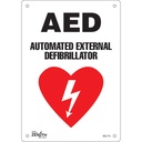 Enseigne «AED Automated External Defibrillator» Plastique 7" x 10"