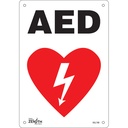Enseigne «AED» Plastique 7" x 10"