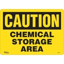 Enseigne «Chemical Storage Area» Vinyle 14" x 10"