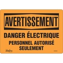 Enseigne «Danger Électrique» Vinyle 10" x 7"