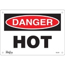 Enseigne «Danger Hot» Plastique 10" x 7"