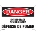 Enseigne «Défense De Fumer» Aluminium 14" x 10"