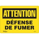 Enseigne «Défense De Fumer» Vinyle 10" x 7"