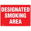 Enseigne «Designated Smoking Area» Vinyle 14" x 10"