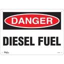 Enseigne «Diesel Fuel» Aluminium 14" x 10"