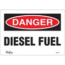 Enseigne «Diesel Fuel» Vinyle 10" x 7"