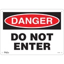 Enseigne «Do Not Enter» Aluminium 14" x 10"