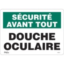 Enseigne «Douche Oculaire» Vinyle 14" x 10"