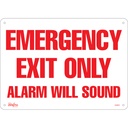 Enseigne «Emergency Exit Only» Aluminium 14" x 10"