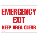 Enseigne «Emergency Exit» Vinyle 14" x 10"