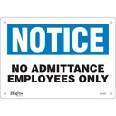 Enseigne «Employees Only» Plastique 10" x 7"