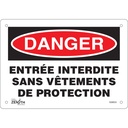 Enseigne «Entrée Interdite» Plastique 10" x 7"
