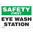 Enseigne «Eye Wash Station» Aluminium 14" x 10"