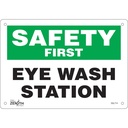 Enseigne «Eye Wash Station» Plastique 10" x 7"