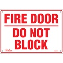 Enseigne «Fire Door» Plastique 10" x 7"