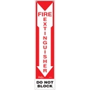 Enseigne «Fire Extinguisher - Do Not Block» Plastique 4" x 18"