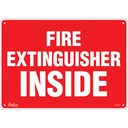 Enseigne «Fire Extinguisher Inside» Aluminium 14" x 10"