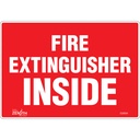 Enseigne «Fire Extinguisher Inside» Vinyle 10" x 7"