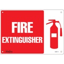 Enseigne «Fire Extinguisher» Aluminium 10" x 7"