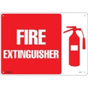 Enseigne «Fire Extinguisher» Aluminium 14" x 10"