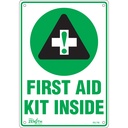 Enseigne «First Aid Kit» Plastique 7" x 10"