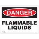 Enseigne «Flammable Liquids» Vinyle 14" x 10"