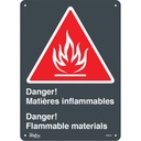 Enseigne «Flammable Materials/Matières Inflammable» Plastique 10" x 14"