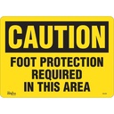 Enseigne «Foot Protection Required» Vinyle 14" x 10"