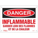 Enseigne «Garder Loin Des Flammes» Aluminium 10" x 7"