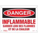Enseigne «Garder Loin Des Flammes» Plastique 10" x 7"