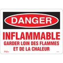 Enseigne «Garder Loin Des Flammes» Vinyle 14" x 10"