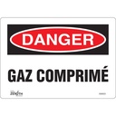 Enseigne «Gaz Comprimé» Vinyle 10" x 7"