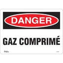 Enseigne «Gaz Comprimé» Vinyle 14" x 10"